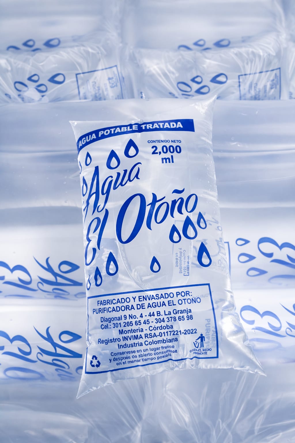 Agua en Bolsa 2000 mL x 5 unidades
